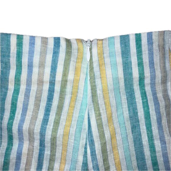 Striped skort blue and yellow wrap, mermaidcore nautical coastal beach summer - Picture 4 of 5